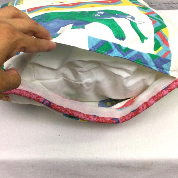 Jungle Animal Nursery Children’s 17” x 17” Handmade Throw Pillows Bundle of Two - Picture 7 of 9